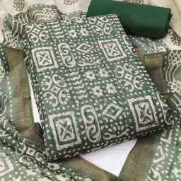 nyrika Women Printed Pure Cotton Dress Material image 1