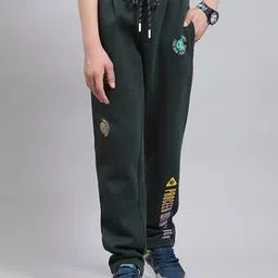 monte carlo Boys Typographic Print Straight Track Pants-picture-28