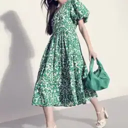 vero moda Women Printed Fit & Flare Dress-picture-15