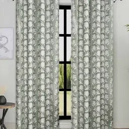 homely by romee Set of 2 Floral Print Long Door Curtains-picture-41