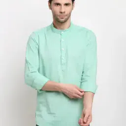 cross court Shirt Kurta with Mandarin Collar-picture-32