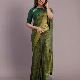anjaneya sarees Women Banarasi Silk Saree with Contrast Border-picture-39