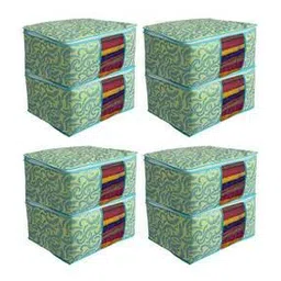 kuber industries Set of 8 Floral Print Saree Covers-picture-43