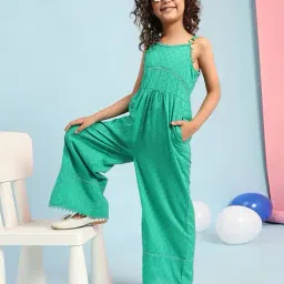 biba Girls Swiss Dot Cotton Jumpsuit image 1