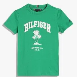 tommy hilfiger Boys Brand Print Regular Fit Round-Neck T-Shirt-picture-37
