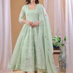 textile now Women Embroidered Flared Kurta Suit Set-picture-48