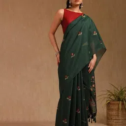 soch Women Floral Print Chanderi Saree  image 1