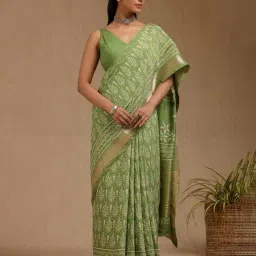 soch Women Silk Blend Zari Woven Saree  image 1