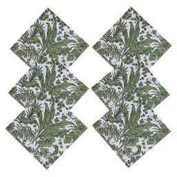 6 Pieces Leaf Printed Dinner Table Napkins-image-3