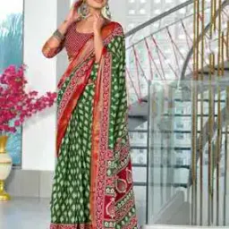 griva designer Women Printed Saree with Contrast Border-picture-26