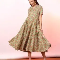aanyor Women Floral Print Fit & Flare Dress-picture-12