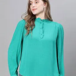oxolloxo Women Ruffle-Neck Regular Fit Top-picture-15