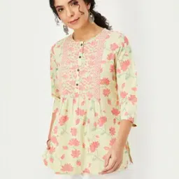 max Women Floral Print A-Line Kurti-picture-13