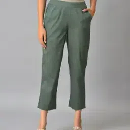 w Straight Pants with Semi-Elasticated Waist-picture-24