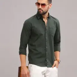 blue squad x ag Men Slim Fit Shirt with Patch Pocket-picture-20