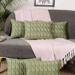 tanlooms Set of 5 Velvet Cushion Covers 12" x 18"-picture-42