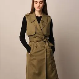 only Women Regular Fit Peacoat with Tie-Up Belt-picture-37