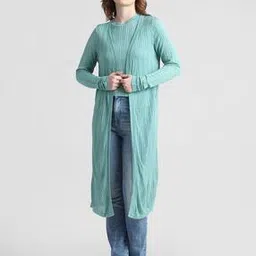 only Women Woolen Long Cardigan with Open Collar-picture-53