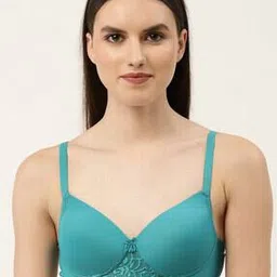 leading lady Lightly-Padded Bra with Lace Panel-picture-49