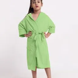 creeva Hooded Bath Robe with Waist Tie-Up-picture-31