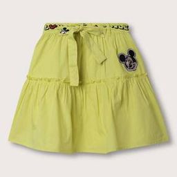 blue giraffe Embroidered Straight Skirt with Belt-picture-25