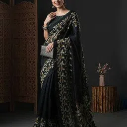 ri-wah Women Floral Print Saree with Contrast Border-picture-12