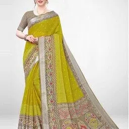 saree mall Art Silk Printed Saree with Contrast Border-picture-12