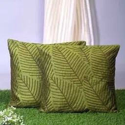 alina decor Set of 2 Embroidered Square Shape Cushion Covers-picture-37