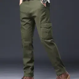 buda jeans co Men Relaxed Fit Flat-Front Cargo Pants-picture-38