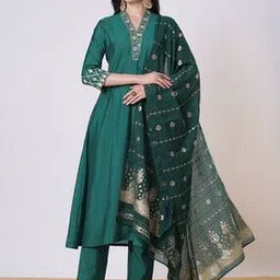 anni designer Women Embroidered Anarkali Kurta Set-picture-37