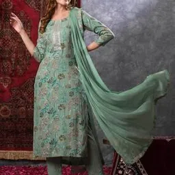 anni designer Women Floral Print Straight Kurta Set-picture-23