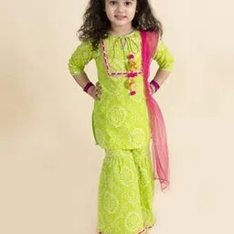 Girls Cotton Kurta Set-image-58