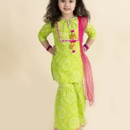 pspeaches Girls Cotton Kurta Set image 1