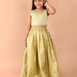 momaa Girls Embellished Flared Ghagra Set-picture-12
