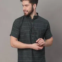 aarsha Striped Short Kurta with Patch Pocket-picture-23