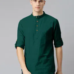 fifth u Men Regular Fit Short Kurta with Mandarin Collar image 1