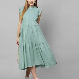 momtobe Round-Neck Fit & Flare Dress-picture-36