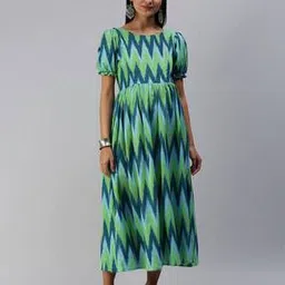 swishchick Women Chevrons Fit and Flare Dress-picture-41