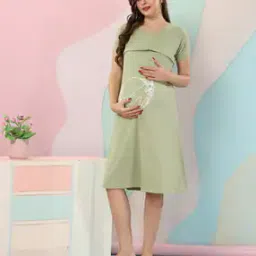 easy mom Women Graphic A-line Dress-picture-15