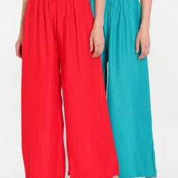 tag 7 plus Women Pack of 2 Solid Palazzos image 1