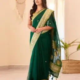 zikaraa Women Embroidered Zari Work Saree-picture-14