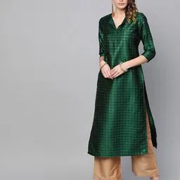 aks Checked Straight Kurta-picture-26