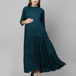 momtobe Tiered Dress with Tie-Up-picture-13