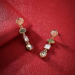 accessorize london Women Eclectic Stone-Studded Drop Earrings-picture-33
