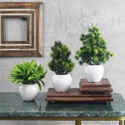 foliyaj Set of 3 Artificial Mini Plants with Pots-picture-17
