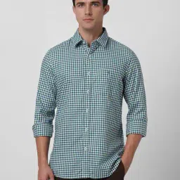 van heusen Men Checked Regular Fit Shirt image 1