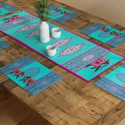 sej by nisha gupta Set of 7 Table Placemats & Runner-picture-37