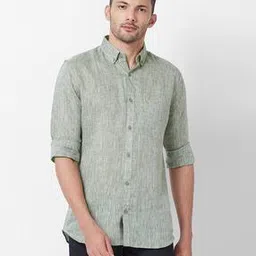 giordano Men Slim Fit Shirt with Button-Down Collar-picture-43