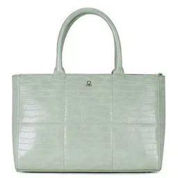 united colors of benetton Women Croc-Embossed Tote Bag with Metal Accent-picture-24