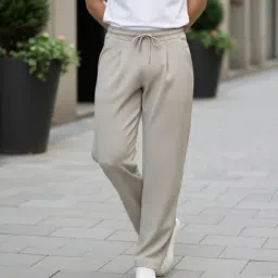 Shein Elasticated Drawstring Waist Low Rise Pleated Pants image 1